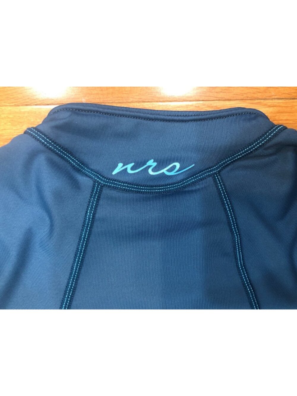 NRS H2Core Short Sleeve Rashguard High Performance Athletic Water Shirt Blue - L - Picture 9 of 10